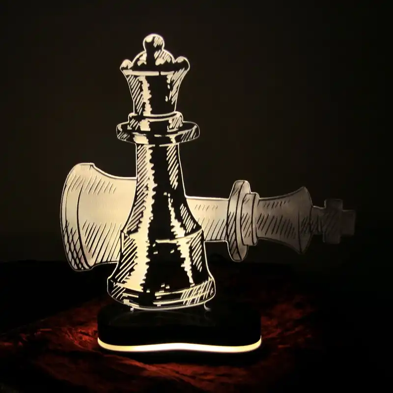 چراغ خواب سه بعدی گالری دیکوماس طرح شطرنج کد DMS109