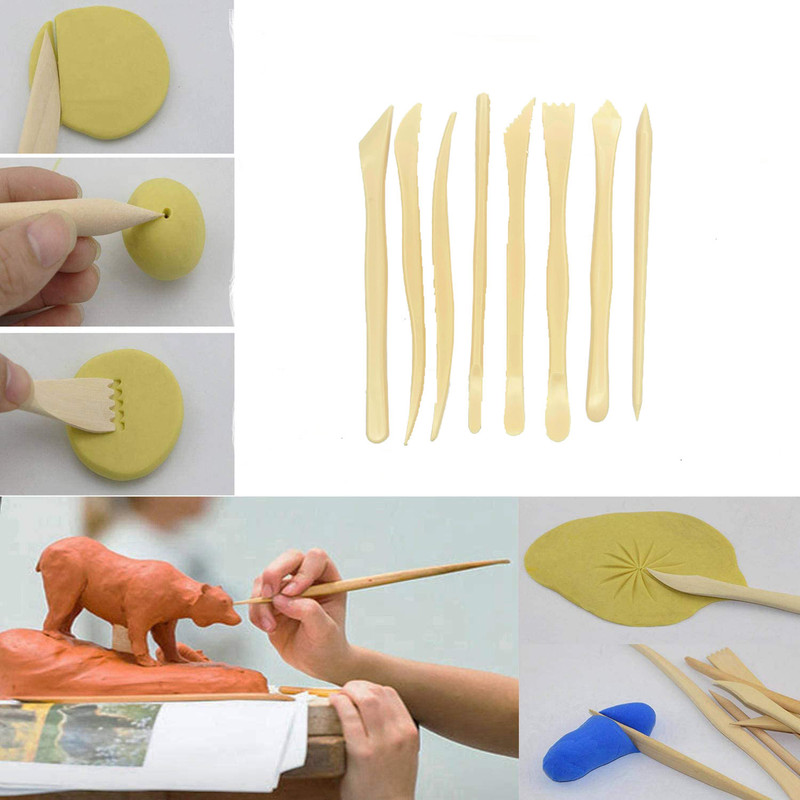 ابزار سفالگری به گز مدل آرت لاین مجموعه 8 عددی