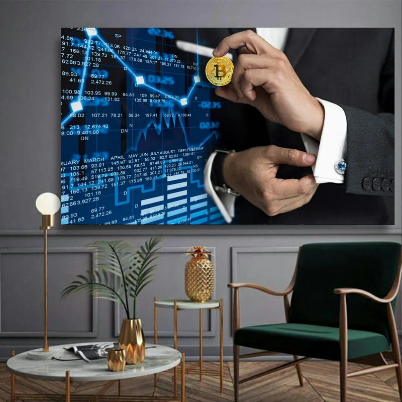 پوستر دیواری طرح بیت کوین  مدل PD468