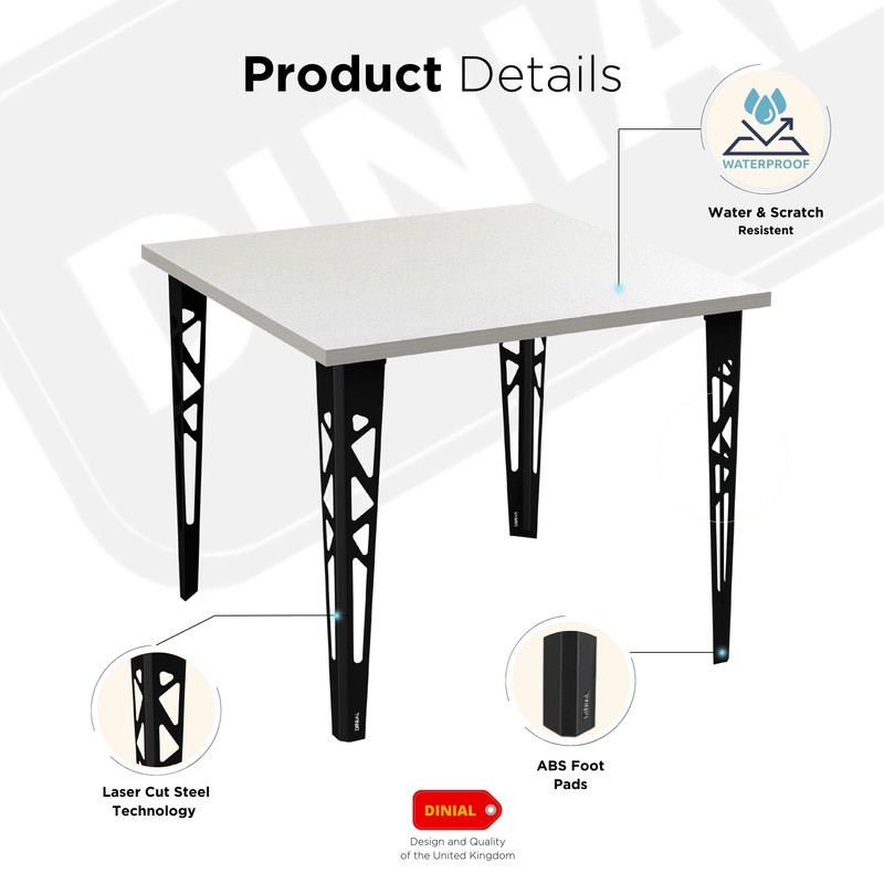میز ناهارخوری ۴ نفره دینیال مدل 02-DI9090-75