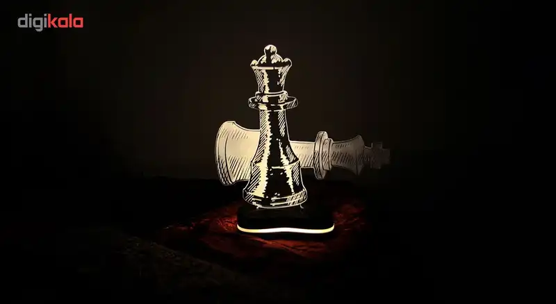چراغ خواب سه بعدی گالری دیکوماس طرح شطرنج کد DMS109