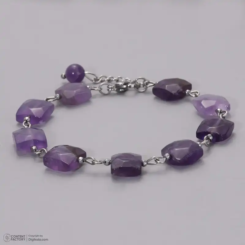 دستبند زنانه مدل آمیتیست کد 04