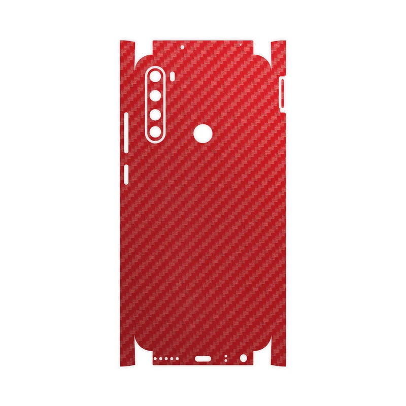 برچسب پوششی ماهوت مدل Red-Fiber-FullSkin مناسب برای گوشی موبایل شیائومی Redmi Note 8