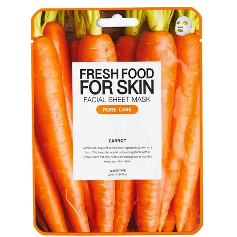 ماسک صورت فارم اسکین مدل CARROT مناسب برای پوست چرب و مختلط حجم 25 میلی لیتر
