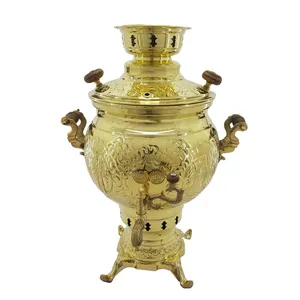  سماور ذغالی برنجی مدل توپی کد bst-203