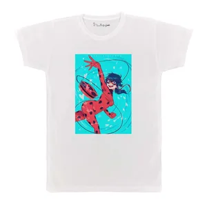 تی شرت بچگانه پرمانه طرح دختر کفشدوزکی کد pmt.5237