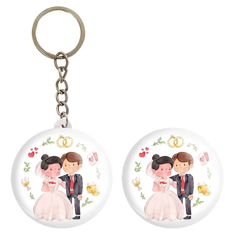 پیکسل خندالو مدل عروس و داماد کد 29623 به همراه جاکلیدی