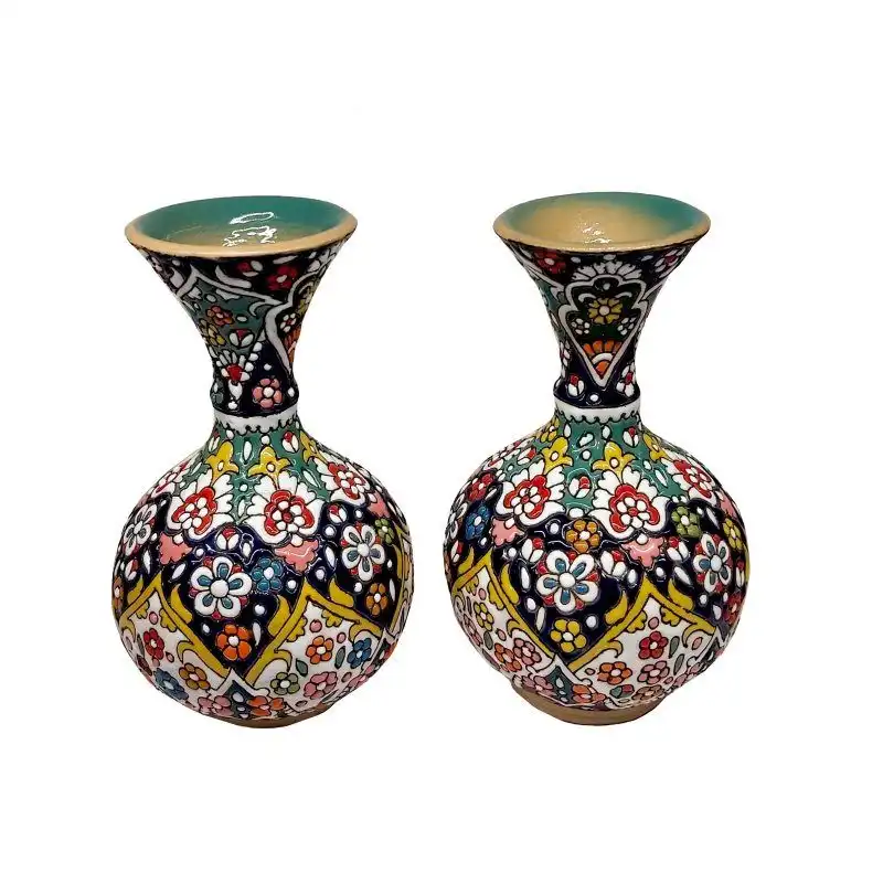 گلدان میناکاری مدل سفالی بسته 2 عددی