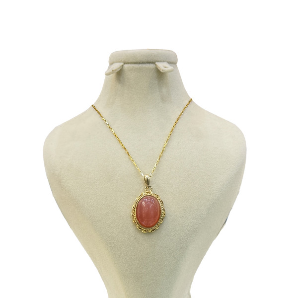 گردنبند نقره زنانه مدل دستساز عقیق 0-24