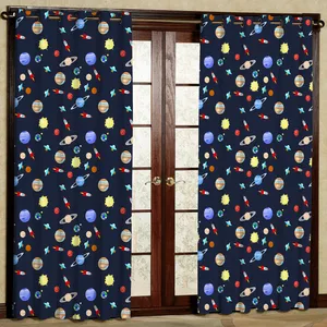 پرده مدل سیاره ها هازان پانچی کد 4075 سایز 140x200 سانتی متر