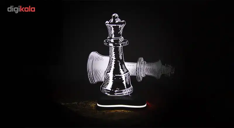 چراغ خواب سه بعدی گالری دیکوماس طرح شطرنج کد DMS109
