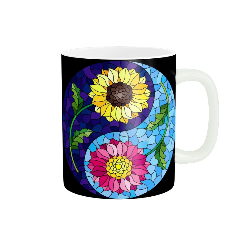 ماگ پادآفرین مدل گل طرح ونگوگ کد p3827