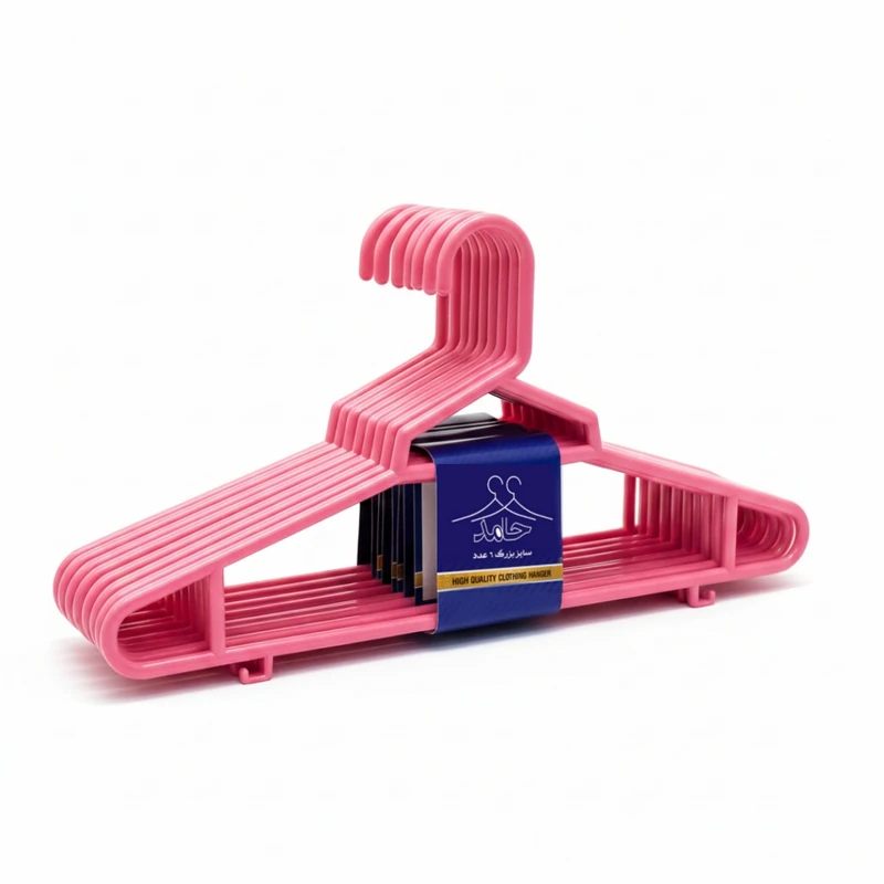 چوب لباسی حامد مدل استاندارد بسته ۶ عددی