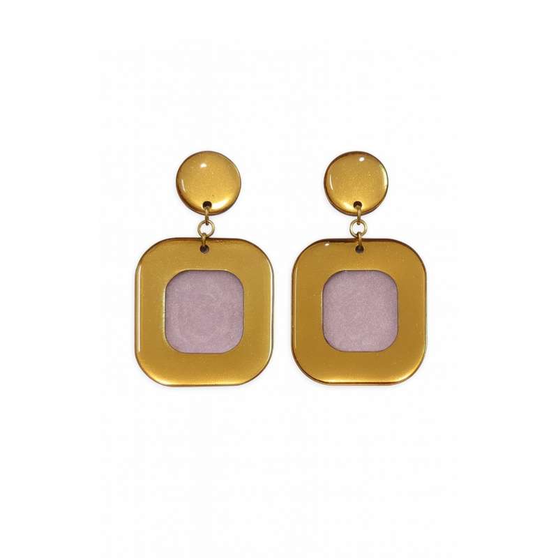 گوشواره دستساز زنانه مدل مربعی