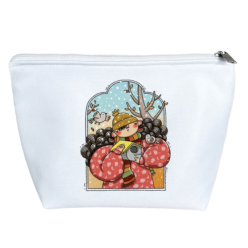 کیف لوازم آرایش دخترانه خندالو مدل دختر و زمستان کد H396