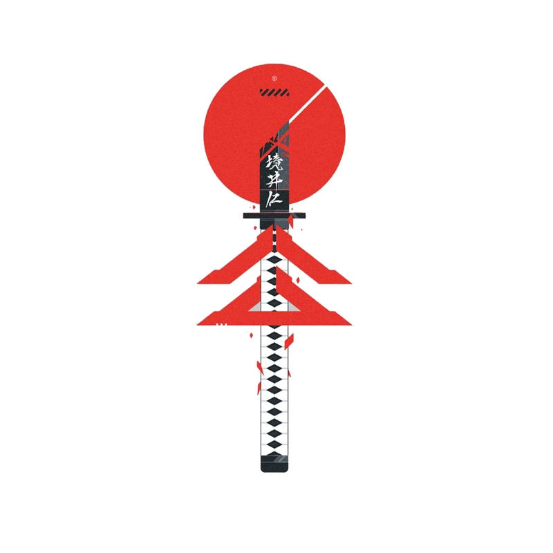 استیکر لپ تاپ و موبایل مدل بازی طرح شبح تسوشیما Ghost of Tsushima کد 4195