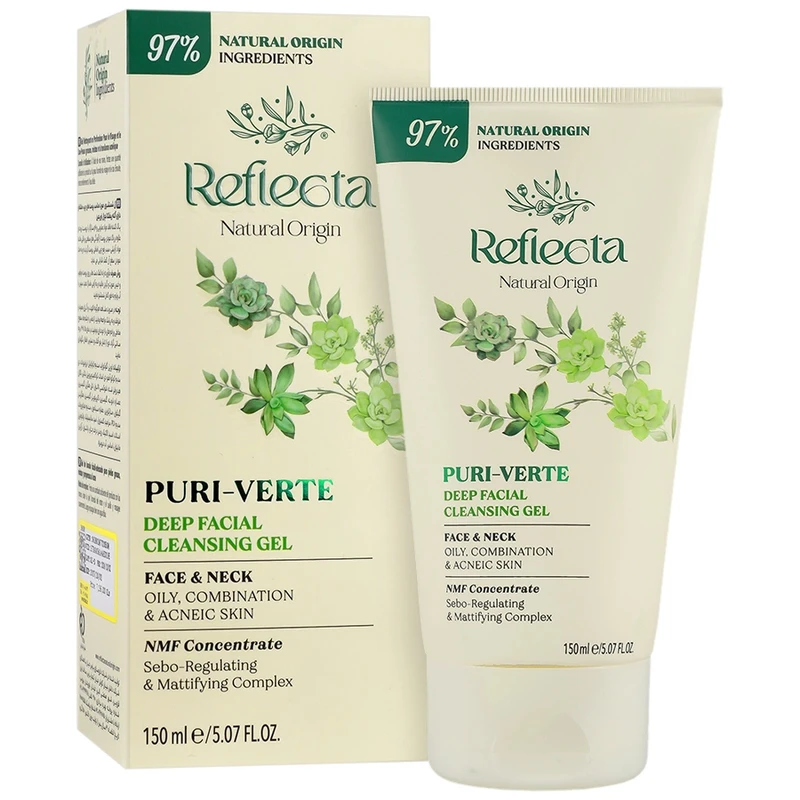 ژل شست‌وشوی صورت رفلکتا مدل Puri Verte مناسب برای پوست چرب حجم 150 میلی لیتر