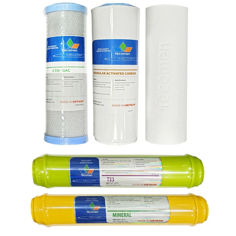 فیلتر تصفیه آب زیر سینک تکومن مدل t5 مجموعه 5 عددی