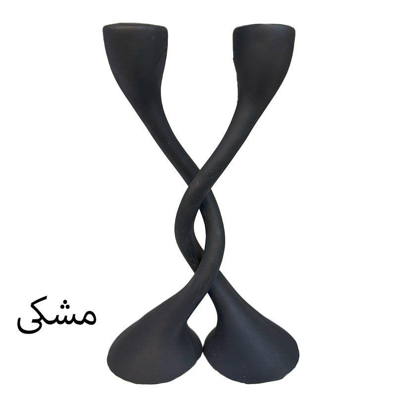 جاشمعی دنیا دکوری سرمد مدل پیچ در هم مجموعه 2 عددی