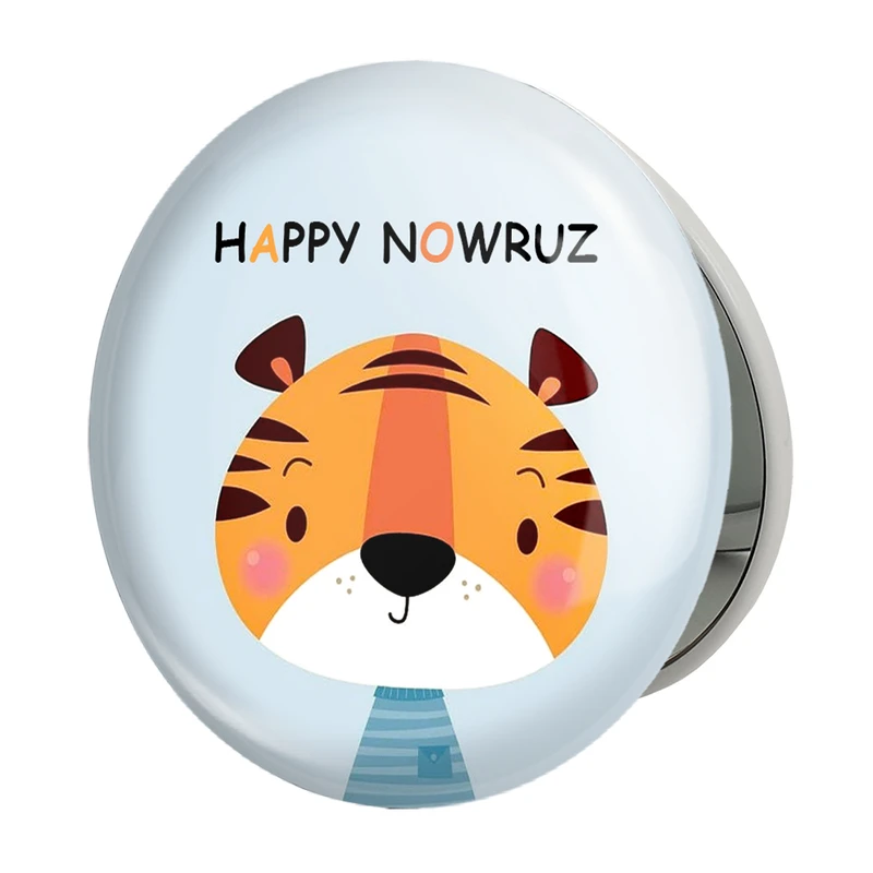 آینه جیبی خندالو طرح سال ببر مدل تاشو کد 13033 