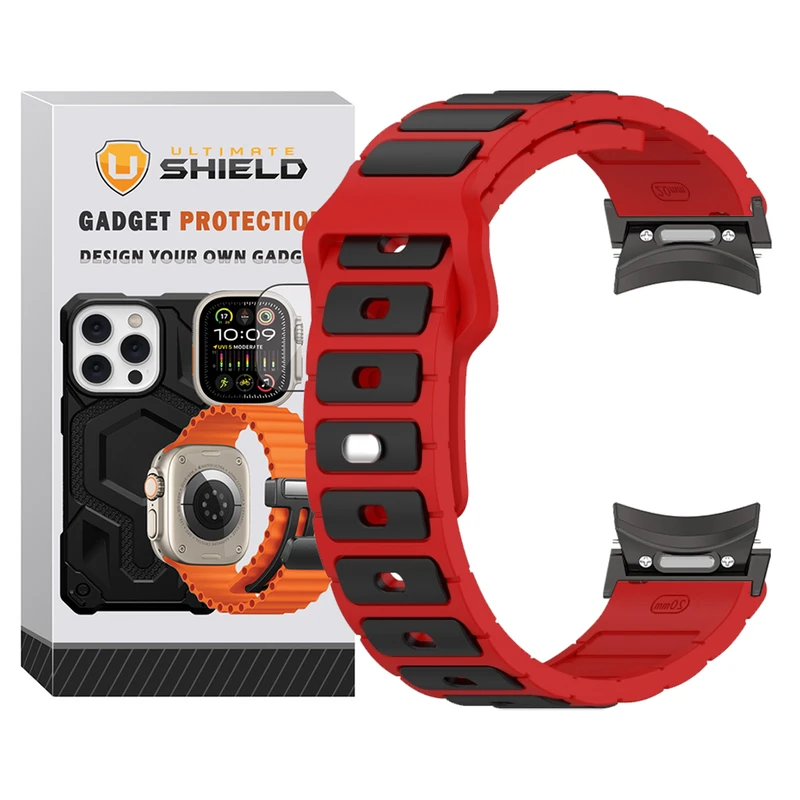 بند آلتیمیت شیلد مدل Flat BTN BK مناسب برای ساعت هوشمند سامسونگ Galaxy Watch 4 44mm