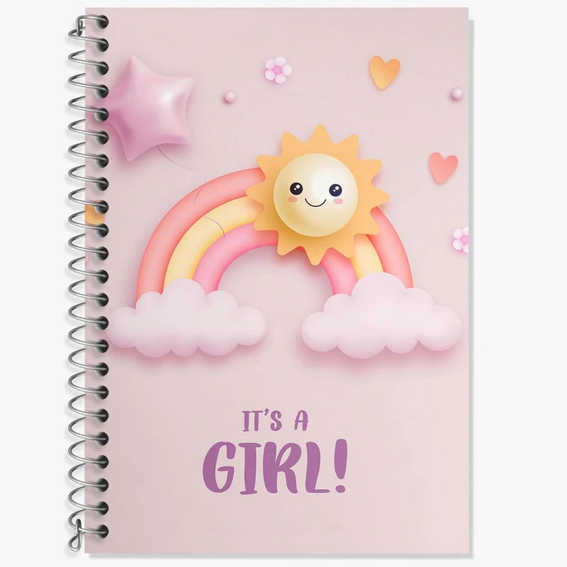 دفتر زبان 50 برگ خندالو مدل سه خط طرح تعیین جنسیت کد 10958