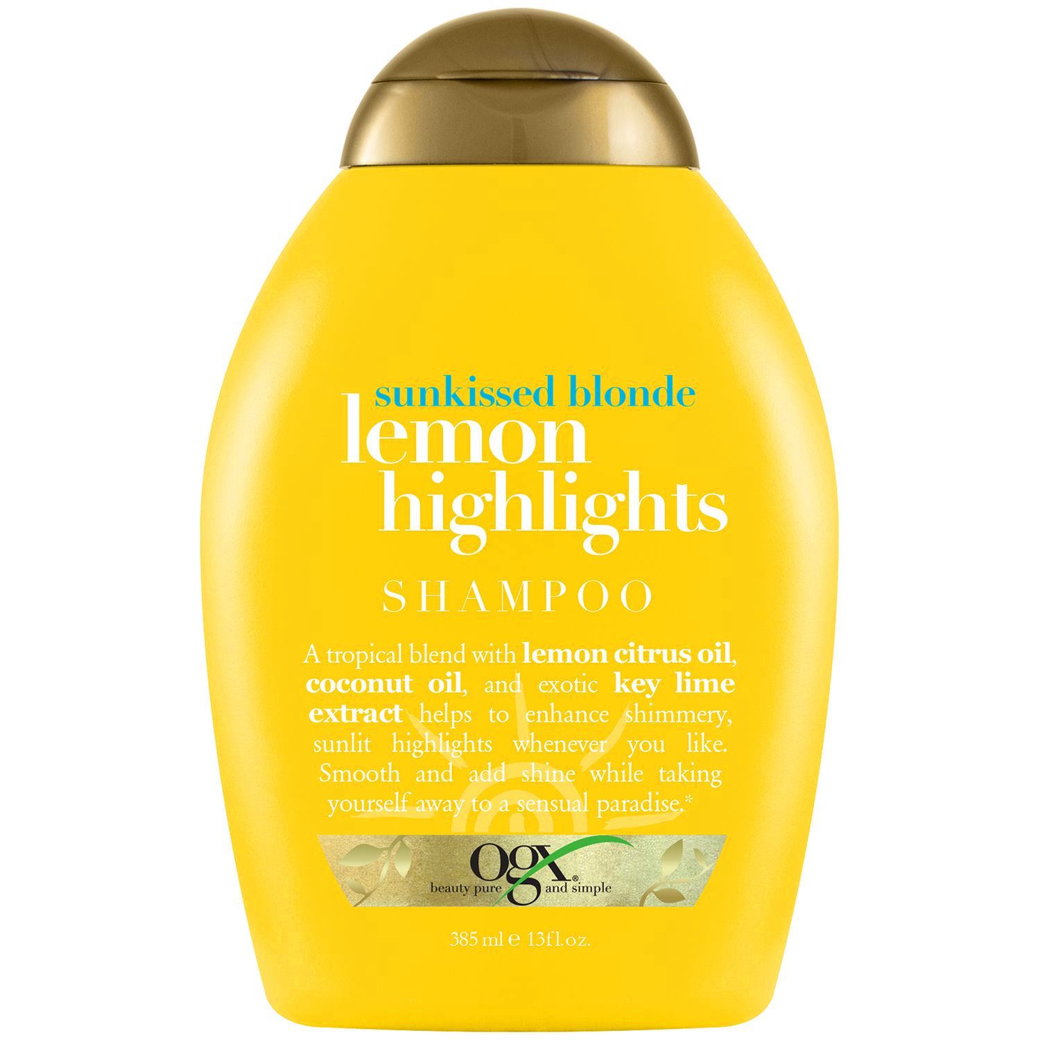 شامپو مو او جی ایکس مدل SUNKISSED BLONDE LEMON HIGHLIGHTS حجم 385 میلی لیتر