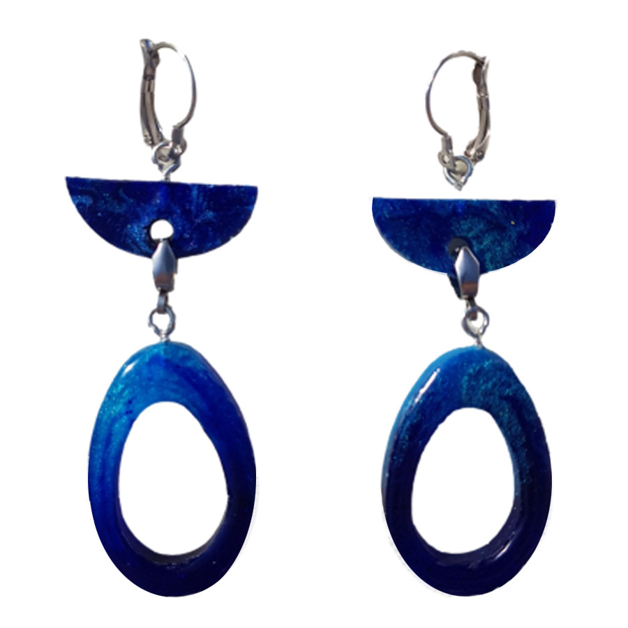 گوشواره دخترانه مدل رزینی کد 005