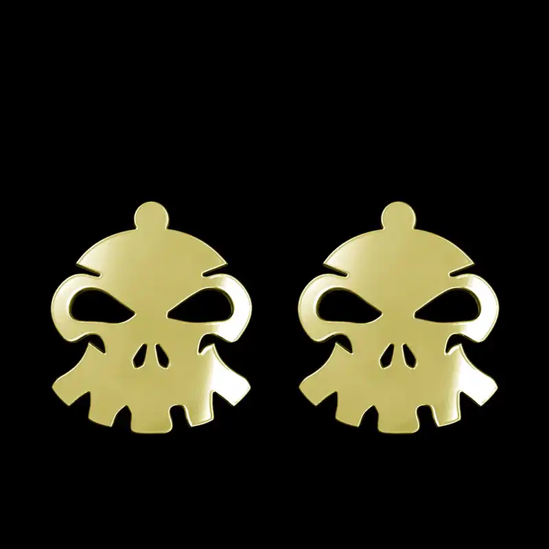 گوشواره طلا 18 عیار زنانه مدوپد مدل جمجمه کد GA1-15659