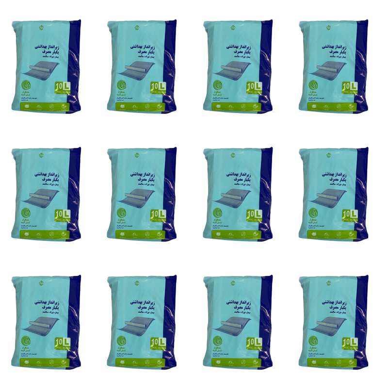 پد زیر انداز بهداشتی یکبار مصرف بیمار مدل DP12 مجموعه 12 عددی