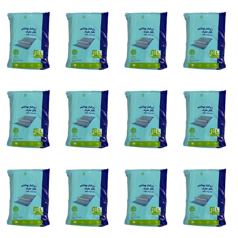 پد زیر انداز بهداشتی یکبار مصرف بیمار مدل DP12 مجموعه 12 عددی