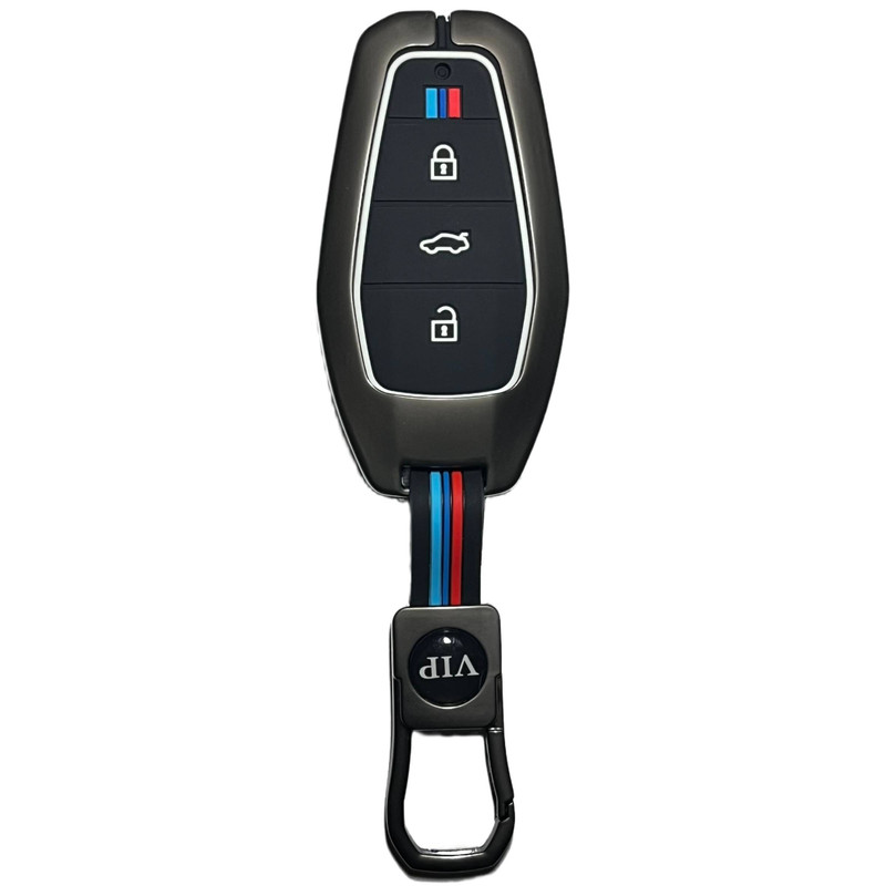 کاور ریموت و سوئیچ خودرو مدل دور فلزی شبرنگ کد MC-JAC-F مناسب برای کی ام سی X5 سری قدیمی