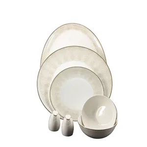 سرويس غذاخوری 28 پارچه دینوا ساینا مدل 19168 فول دکور طلا