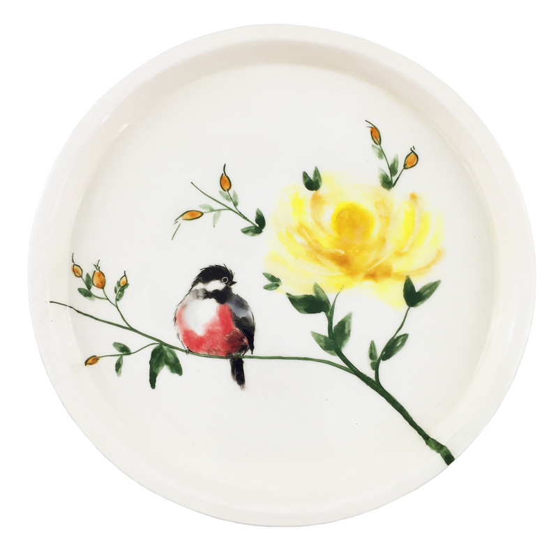 بشقاب سرامیکی طرح پرنده مدل gz14266