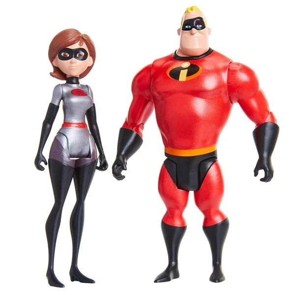 اکشن فیگور طرح آقا و خانم شگفت‌ انگیز مدل Elastigirl و Mr Incredible ارتفاع 9 سانتی‌متر مجموعه 2 عددی
