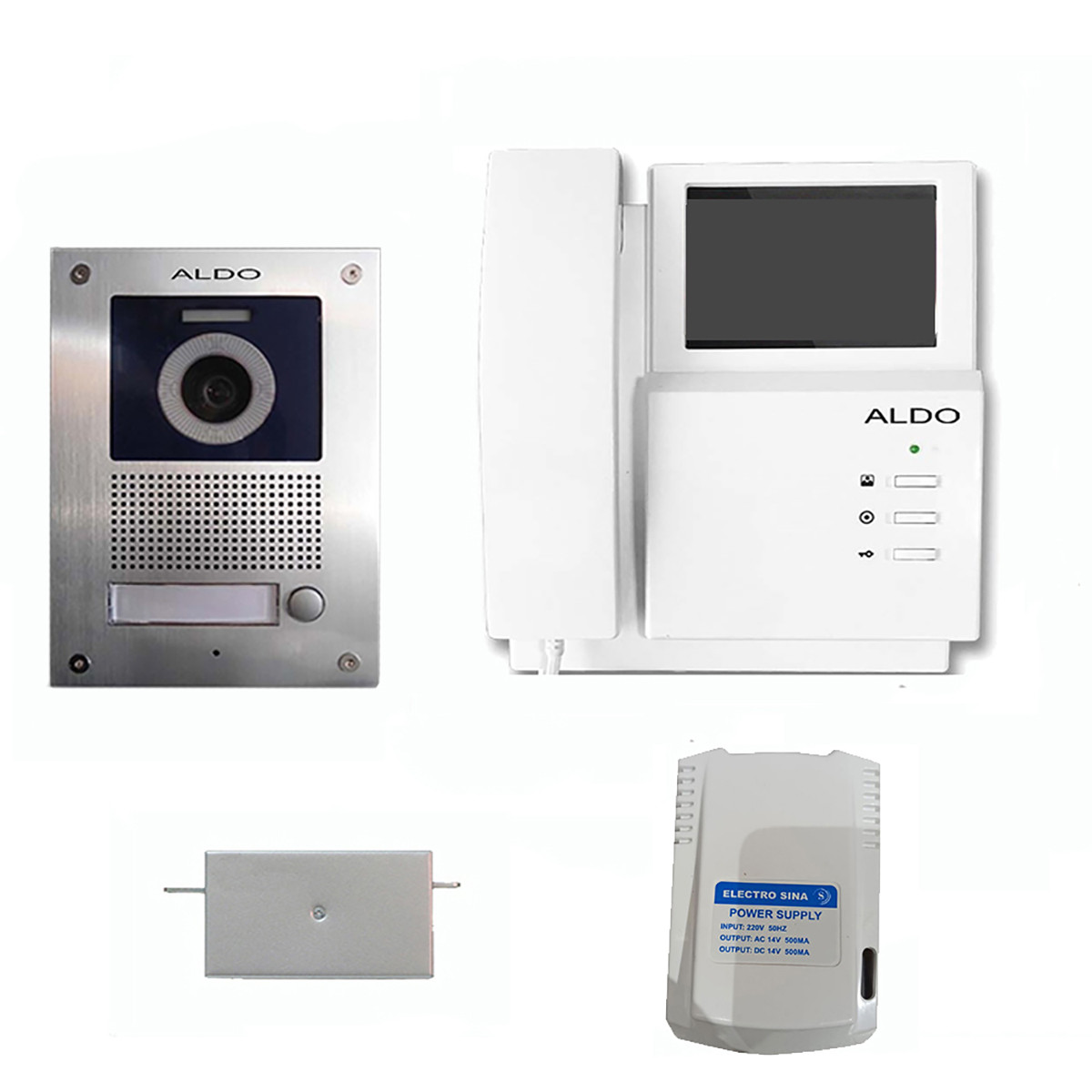 آیفون تصویری آلدو مدل 412V1 مجموعه 4 عددی