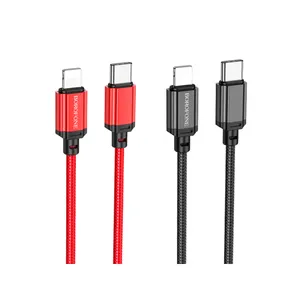 کابل تبدیل USB-C به لایتنینگ بروفون مدل BX87 20W طول 1 متر