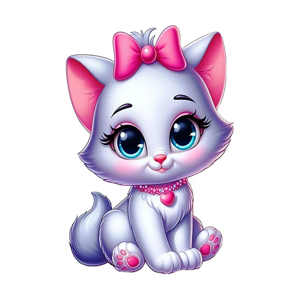 استیکر پارچه و لباس پاد آفرین طرح گربه بامزه کد 425