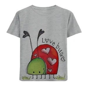 تی شرت آستین کوتاه بچگانه مدل کفشدوزک F749