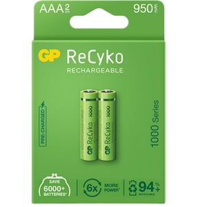 نقد و بررسی باتری نیم قلمی قابل شارژ جی پی مدل (Rechargeable Recyko 950 (1000 series بسته دو عددی توسط خریداران