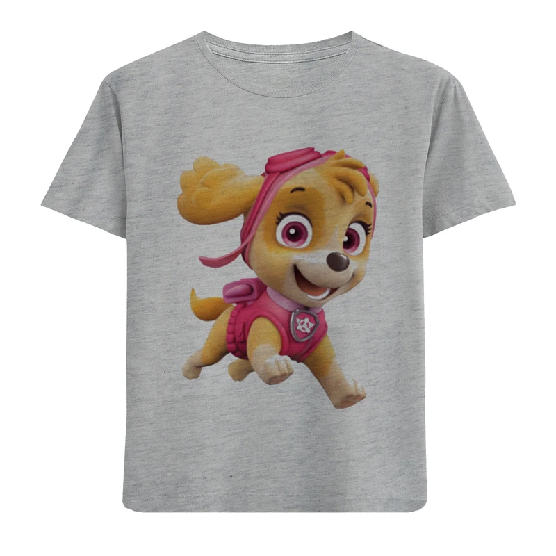 تی شرت آستین کوتاه دخترانه مدل سگ F371