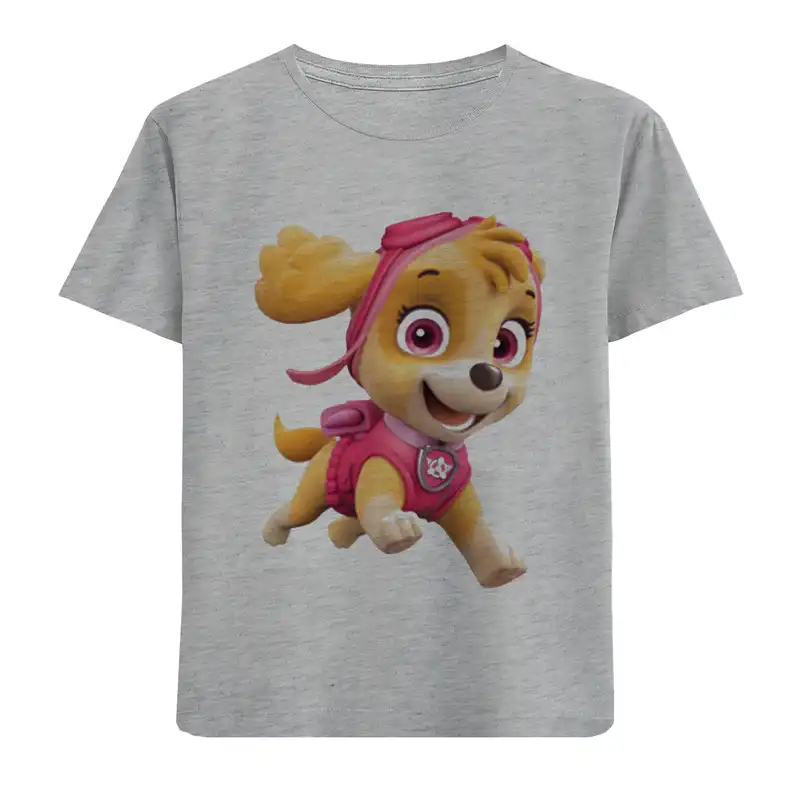 تی شرت بچگانه مدل کوتاه دخترانه سگ F371