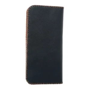 کیف پول چرم طبیعی بز دست دوز  کد 1206