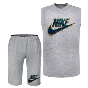 ست تاپ و شلوارک مردانه مدل A306 رنگ
طوسی