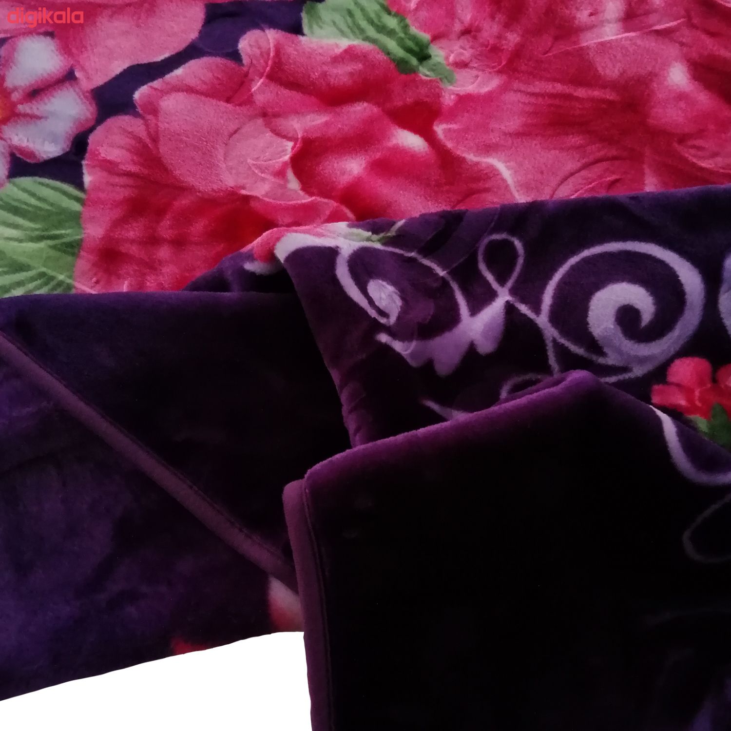 پتو نرمینه بافت مدل نگین کد N-4013 سایز 235×215 سانتی متر main 1 5