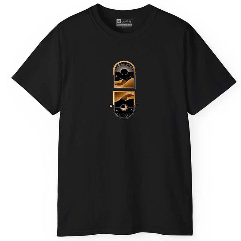 تی شرت آستین کوتاه مردانه پاد آفرین مدل طبیعت مینیمال کد 0311