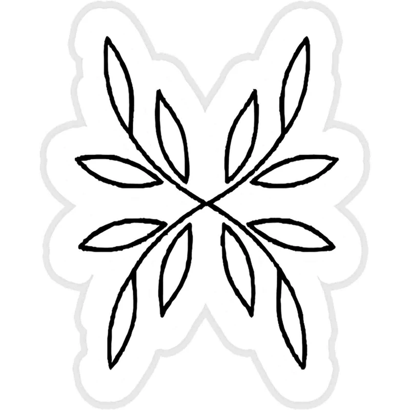 استیکر لپ تاپ طرح Leaves ornament کد ST1106