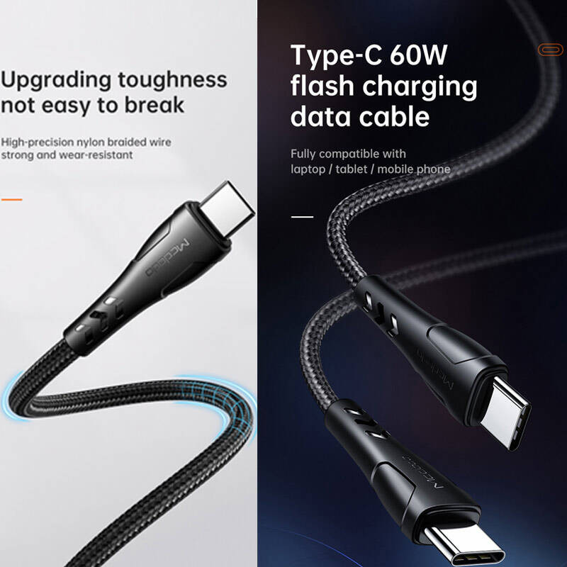 کابل USB-C مک دودو مدل  CA - 7641 60W PD QC4 طول 1.2 متر