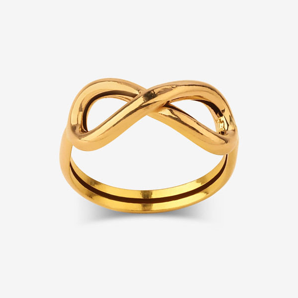 انگشتر طلا 18 عیار زنانه گلدم مدل R345010 سایز 50
