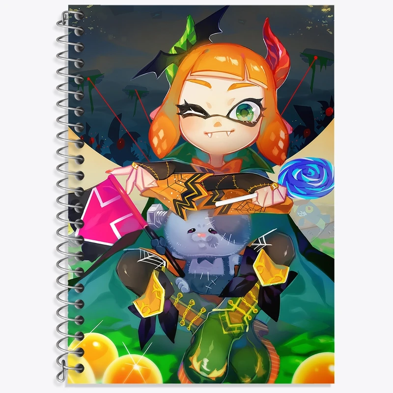 دفتر لغت 50 برگ خندالو طرح بازی اسپلاتون (Splatoon) کد 33299